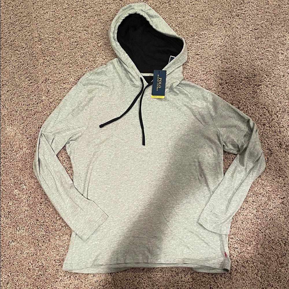 NWT Polo Ralph Lauren Gray Hoodie Tee size large